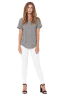Women's Novelty Texture V-Neck - Black Gravel - view 2