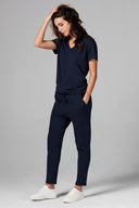 Women's Slub V Neck Tee - Navy - view 3