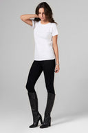 Women's Heavy Cotton Wide Neck Tee - White - view 4