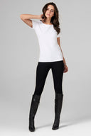 Women's Heavy Cotton Wide Neck Tee - White - view 3