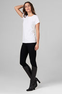 Women's Heavy Cotton Wide Neck Tee - White - view 2