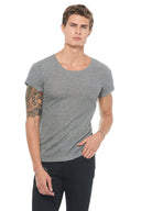 Men's Novelty Texture Wide Neck Tee - view 16