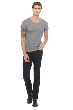 Men's Novelty Texture Wide Neck Tee