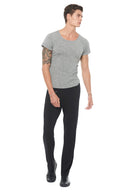 Men's Novelty Texture Wide Neck Tee - view 8